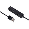 Divisor USB portátil de alta velocidad 480Mbps 4 puertos USB 2.0 HUB (negro)
