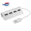 Mini divisor USB de aluminio de 480Mbps 4 puertos USB 2.0 HUB de alta velocidad