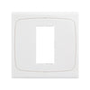Placa de pared con tornillo para insertos en blanco - 1 orificio, para usar en todo el mundo (blanco)