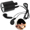 Potente audio Wiretap Escuchar Dispositivo Pliegue Amplificador de Oreja Puerta de pared Apariencia Vigilancia con auricular (Negro)