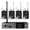 Sistema In Ear Inalámbrico Estéreo DEBRA SW-1 UHF con Transmisor Metálico y 4 Receptores