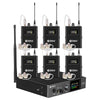 Sistema In Ear Inalámbrico Estéreo DEBRA SW-1 UHF con Transmisor Metálico y 6 Receptores