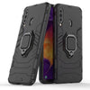 Estuche protector PC + TPU a prueba de golpes para Galaxy A60, con soporte para anillo magnético (negro)