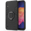 Estuche protector PC + TPU a prueba de golpes para Galaxy A10, con soporte para anillo magnético (negro)