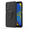 Estuche protector PC + TPU a prueba de golpes para Galaxy A70, con soporte para anillo magnético (negro)