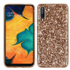 Carcasa de TPU a prueba de golpes con polvo brillante para Galaxy A50 (dorado)