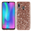 Carcasa de TPU a prueba de golpes con polvo brillante para Galaxy A30 (oro rosa)