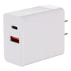 24W PD + QC3.0 Cargador rápido Adaptador de corriente Adaptador de enchufe Enchufe de EE. UU.