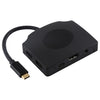 V178A USB-C / Type-C a USB 3.0 x 3 + USB-C / Type-C + HDMI + Puerto de audio + Lector de tarjetas SD / TF Adaptador HUB multifunción