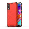 Carcasa de PC + TPU a prueba de golpes Honeycomb para Galaxy A70 (rojo)