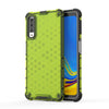 Carcasa Honeycomb PC + TPU a prueba de golpes para Galaxy A7 (2018) (Verde)