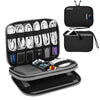 Cargador de auriculares multifuncional Bolsa de almacenamiento de cable de datos Paquete de energía portátil, Tamaño: M, 25 x 18 x 5 cm (Negro)