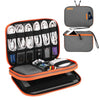Cargador de auriculares multifuncional Cable de datos Bolsa de almacenamiento Paquete de energía portátil, Tamaño: M, 25 x 18 x 5 cm (Gris)