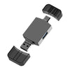 3 en 1 USB-C / Tipo-C a USB + Micro USB OTG Adapter TF / SD Card Lector de tarjetas (Tarnish)