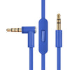ZS0087 3.5mm macho al cable de auricular masculino con micrófono y cableado de cable, longitud del cable: 1.4m (azul)