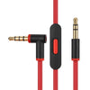 ZS0087 3,5 mm macho a masculino cable de auricular con micrófono y controlado por cable, longitud del cable: 1,4 m (rojo negro)