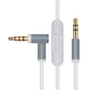 ZS0087 3.5mm macho a masculino cable de auricular con micrófono y controlado por cable, longitud del cable: 1,4 m (blanco)
