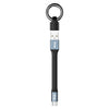 IVON CA90 3.1A MAX USB al cable de datos portátiles USB-C / TYPE-C con anillo, longitud: 14.5cm (gris oscuro)