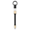 IVON CA90 3.1A MAX USB A Micro USB Cable de datos portátiles con anillo, Longitud: 14.5cm (Champagne Gold)