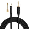 ZS0147 Cable trenzado de repuesto de audio para auriculares para Audio-technica ATH-M50X M40
