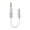 ZS0021 Cable adaptador de equilibrio de 4,4 mm macho a 3,5 mm hembra (plata)