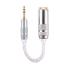 ZS0021 Cable adaptador de equilibrio macho de 3,5 mm a hembra de 4,4 mm (plata)