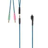 ZS0158 Enchufe recto + Cable adaptador Cable de audio para auriculares para juegos para SteelSeries Arctis 3/5/7 (Azul)