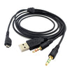 ZS0224 Cable de audio para auriculares de 3 clavijas para SteelSeries Arctis 3 / 5 / 7 / Pro (negro)