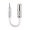 ZS0021 Cable adaptador de equilibrio macho de 2,5 mm a hembra de 4,4 mm (plata)