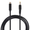 USB-C / Type-C a 5,5 x 2,5 mm Cable de carga de alimentación para computadora portátil, Longitud del cable: aproximadamente 1,5 m (negro)