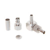 Conector de tarjeta coaxial RF de ángulo recto macho 2 en 1 TS9 / CRC9 para RG174 / 178/316 LMR100