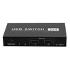 Conmutador USB 2x4 PC de 2 puertos que comparten 4 dispositivos para impresora, teclado, mouse, monitor
