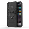 Estuche protector PC + TPU a prueba de golpes con soporte de anillo magnético para Galaxy M30 (negro)