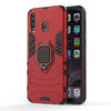 Estuche protector PC + TPU a prueba de golpes con soporte de anillo magnético para Galaxy M30 (rojo)