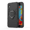 Estuche protector PC + TPU a prueba de golpes con soporte de anillo magnético para Galaxy A2 Core (negro)