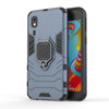 Estuche protector PC + TPU a prueba de golpes con soporte de anillo magnético para Galaxy A2 Core (azul marino)