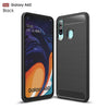 Carcasa de TPU de fibra de carbono con textura cepillada para Galaxy A60 (negro)