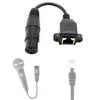 15cm XLR 3 pines hembra a RJ45 hembra cable convertidor adaptador de conector de red