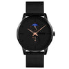 Skmei 9208 Reloj de cuarzo con fase lunar, reloj deportivo informal simple de negocios para hombres (oro rosa)