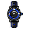 SKMEI 9211 Fashion Sports Stereo Dial Luminous Pointer Reloj creativo Business Trend Hombres Reloj de cuarzo (Azul)