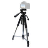 Trípode de cámara L-1200 Soporte de transmisión en vivo para teléfonos móviles, cámaras, proyectores Trípode ajustable universal de 55-148 CM (plateado)