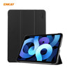 Para iPad Air 2022/2020 10.9 / iPad Pro 11 2018 Enkay enk-8013 PU cuero + caja inteligente de plástico con tres plegables (azul oscuro)