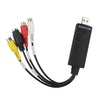 Portátil USB 2.0 Video + Audio RCA Conector hembra a hembra para TV / DVD / VHS Soporte Vista 64 / win 7 / win 8 / win 10 / Mac OS
