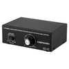 B051 Amplificador de potencia de 2 entradas y 1 salida y conmutador de selección de altavoz Salida con ajuste de volumen 2 amplificadores de potencia Conmutador de audio Conmutador Comparador de distribución