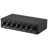 B054 Mezclador de micrófono de 4 canales compatible con salida estéreo con ajuste de graves y agudos de reverberación, fuente de alimentación USB de 5 V, enchufe de EE. UU.