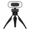 C10 2K HD sin distorsión 360 grados Girar luz de relleno de tres velocidades USB Free Drive Webcams, micrófono de sonido claro incorporado