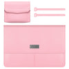 Pattern Litchi PU Cuero impermeable Protección ultra-delgada Bolsa de forro Maletín Portátil Bolsa de transporte para 13-14 pulgadas Laptops (oro rosa)