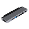 6 en 1 tipo C a HDMI / PD / USB3.0 / Audio / SD & TF Card Leer Converter para iPad Pro