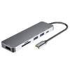 6 en 1 tipo C a HDMI + USB 3.0 + Tipo C + SD / TF Hub de acoplamiento multifunción