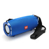 T & G TG187 Altavoz de Bluetooth de bajo consumo de graves impermeables portátiles con correa para el hombro, soporte de tarjeta FM / TF (azul)
